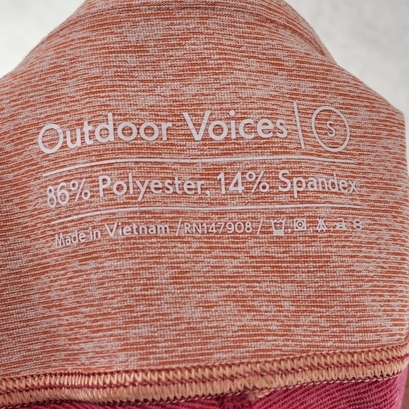 Outdoor Voices Women's Flamingo Rose Clay Color Block Spring Leggings - S - Picture 6 of 6